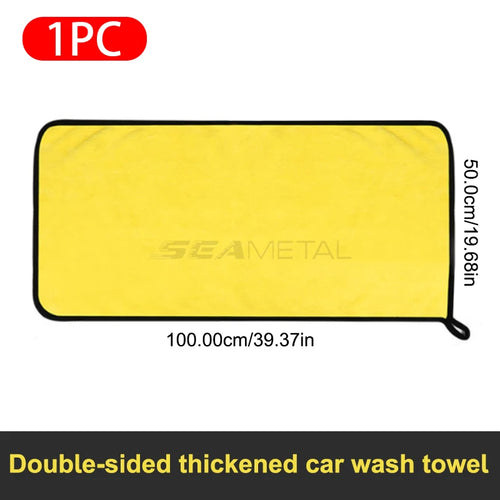 SEAMETAL 50x100cm Car Washing Towel 400GSM Microfiber Clean Towels