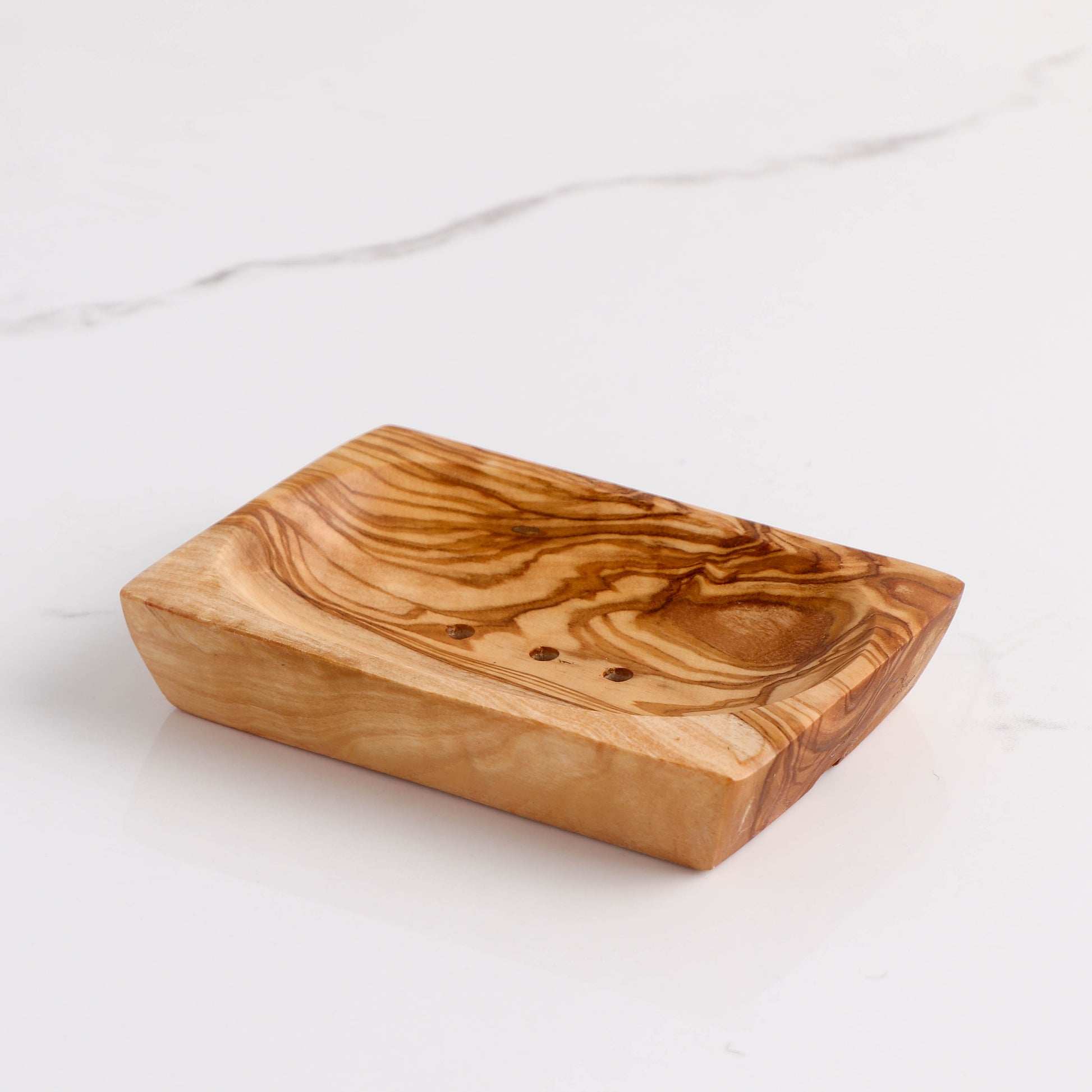 Set of 3 Olive Wooden Soap Dishes, Handmade